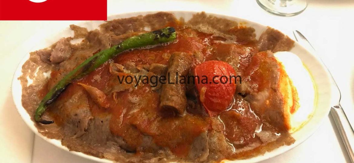 Iskender with flag of Turkey