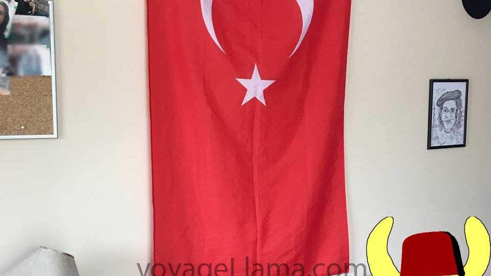 Turkish Flag on Bed