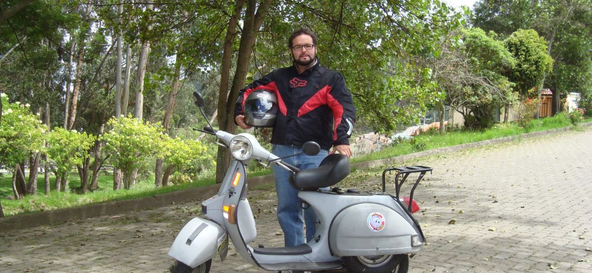 Journey begins vespa motorcycle