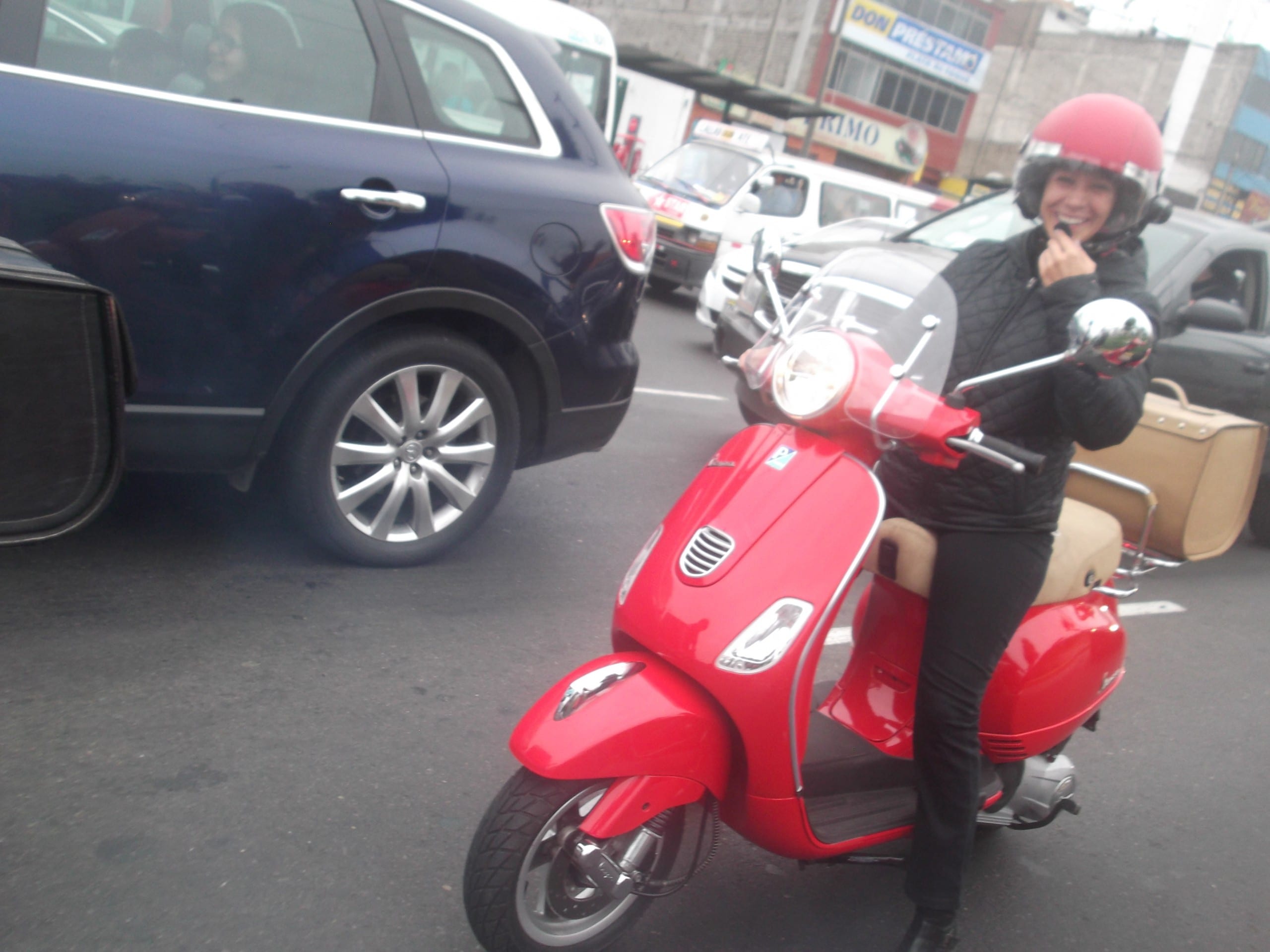 scooter motorcyclist Lima Peru