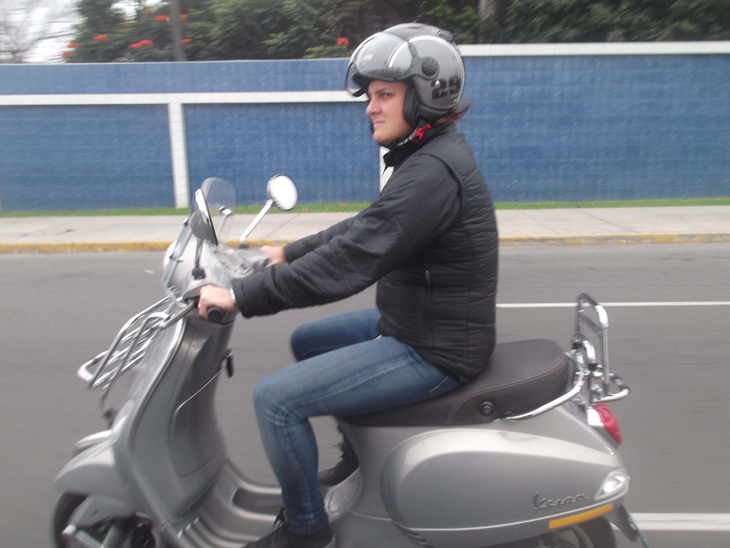 scooter motorcyclist Lima Peru