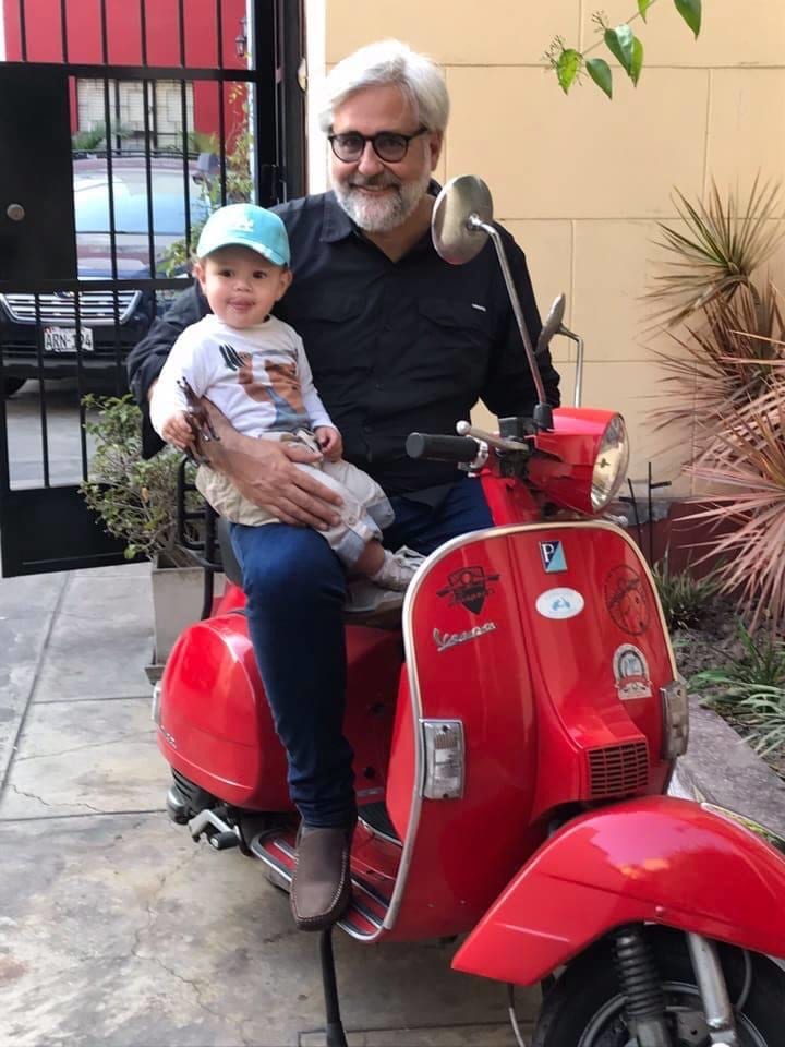 young scooterist