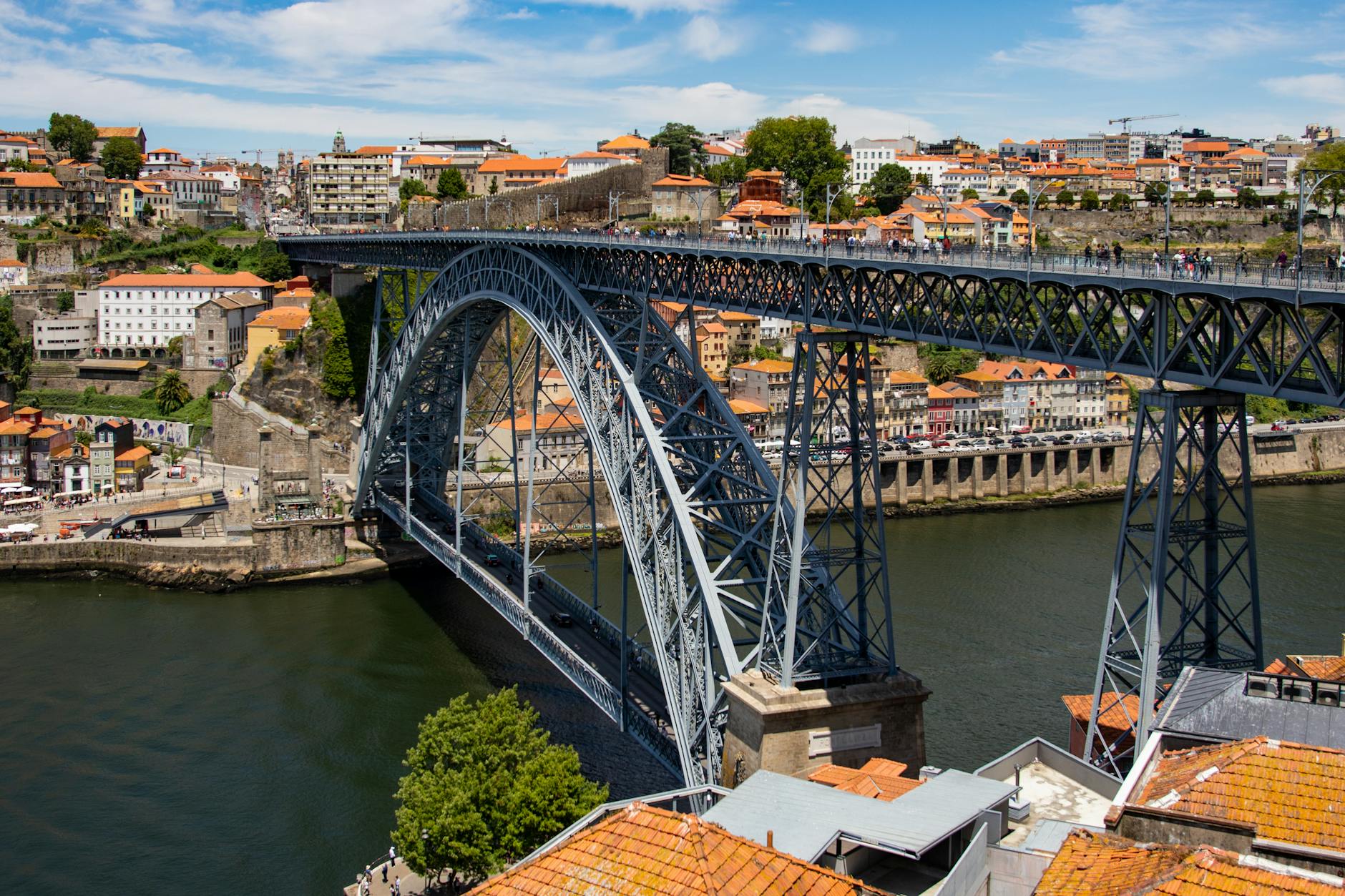 city bridge architecture river in Porto Portugal